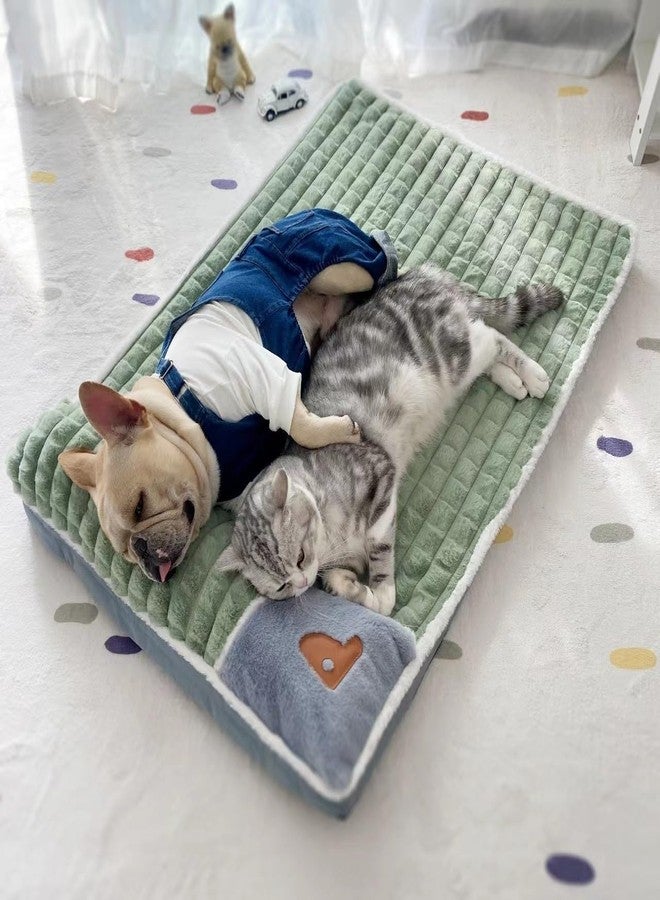 Divik Dog Sleeping Pad - Washable Dog Bed Mat with Pillow, Non-Slip Bottom, Ultra-Soft Pet Mat for Crate, Floor, or Travel, Perfect for Dogs and Cats (1Pcs) - Image 1